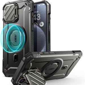 SUPCASE for iPhone 15 Pro Max Case with Camera Cover & Stand